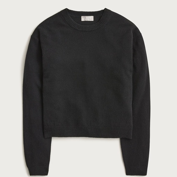 J Crew Perfect cashmere crewneck sweater XS Black - Picture 8 of 8